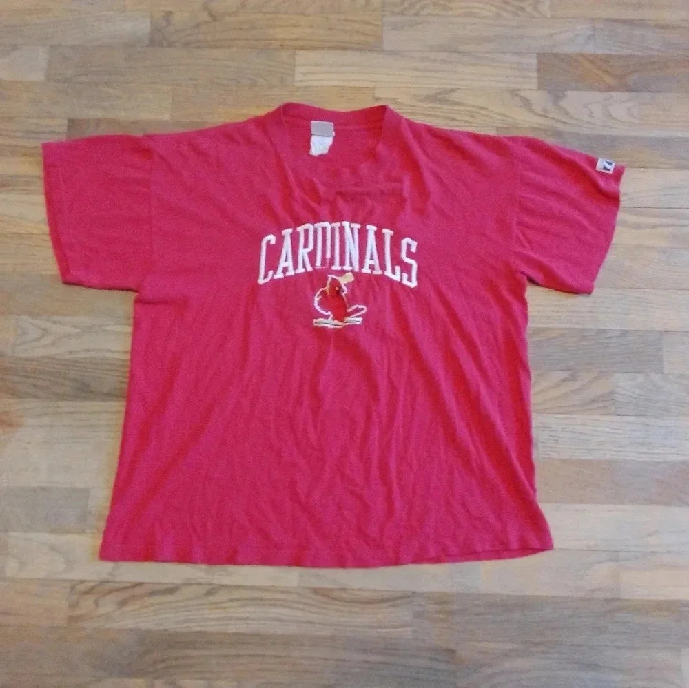Vintage 90s St. Louis Cardinals Shirt Red Logo 7 Men's Large